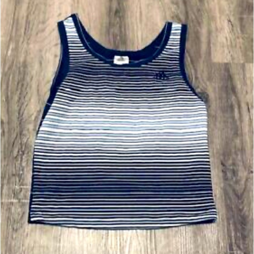 Adidas Tank Top - Blue Striped - Medium